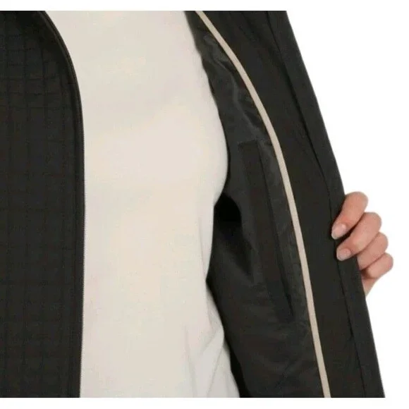 Lands End Women's Quilted Jacket Hooded Size Small Black Fully Lined Zip NWT - Picture 3 of 15